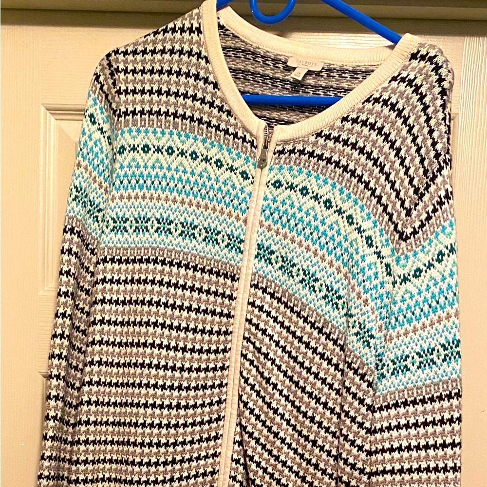 Talbots zip-up sweater
